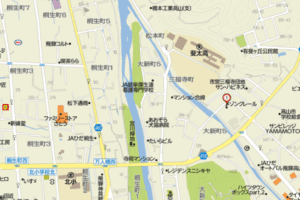 メゾンクレール　地図　岐阜県高山市三福寺町６３３−１
