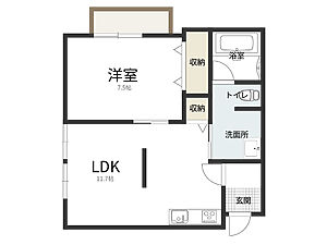 メゾンプリオール5号室 間取り 高山市 賃貸 アパート